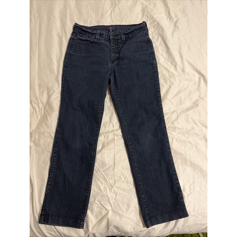 NYDJ Jeans Size 6 Dark Wash Straight Leg Lift Tuck Denim USA
